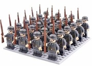 Zestaw Klocków Figurki Żołnierze Wojskowi Armia 24 szt. z karabinami