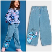 Jeansy szerokie dzwony Stitch 116cm