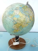 Globus podświetlany fizyczna mapa świata, wysokość 50 cm, z PRL