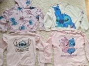 Bluzy polarowe dla dziewczynki Stich - komplet 4 sztuki, rozmiar 140