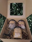 Zestaw prezentowy sól do kąpieli, lawenda, rumianek-nagietek, różana 3x300g