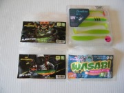 cztery paczki gumowych przynęt wędkarskich ZESTAW 11 szt.