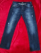 Spodnie jeansowe niebieskie ARMANI JEANS W 36 Oversize 