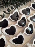 Okulary serca białe wesele/panieński 