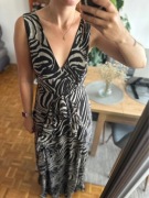 Nowa sukienka zebra print maxi na ramiączkach S 36 NLY Eve