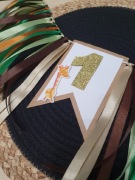 Safari girlanda urodzinowa na krzesełko na roczek