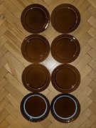 Komplet 6 talerzy deserowych Pruszków + 2 talerze zdobione – Kultowy PRL