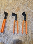 ZESTAW DEKARSKIE SZCZYPCE KLESZCZE GIĘCIA BLACH 275MM PROSTE ODGIĘTE 3szt.