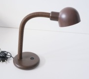 lampka na biurko space age, lata  79'te 80'te, vintage brązowa