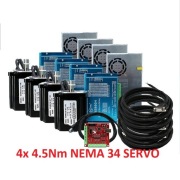 Zestaw CNC 4 osie NEMA 34 4.5Nm sterownik SERWO