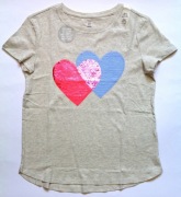 GAP t-shirt | koszulka | serca | odwracalne cekiny | nowa | 164