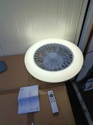 Plafon LED z Wentylatorem Sufitowym | Pilot RGB | Nowoczesna Lampa 2w1