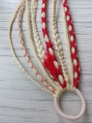 Dredy w gumce doczepy dredloki peruka warkoczyki zagęszczanie włosów treska