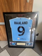 Koszulka Haaland Autograf podpis Manchester City rama