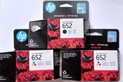 HP 652 puste cartridge 3 szt, komplet jak na foto.