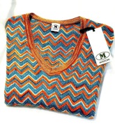 Missoni damski top M moher pomarańczowy szmaragdowy celine mcqueen