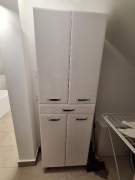 Szafka do łazienki / słupek łazienkowy na nóżkach / biały, duży  60cm