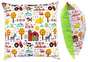 Poszewka 40x40 cm Mini Farma Traktor- Bawełna