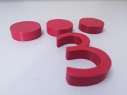 cyfry, znaki, żetony, Montessori, nauka liczenia