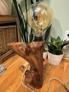 Drewniana lampka handmade