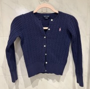 Ralph Lauren – granatowy sweterek rozpinany
