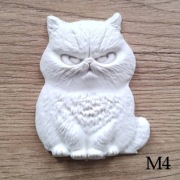 Humorzasty kot figurka do malowania dla dzieci magnes na lodówkę z masy