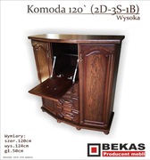 KOMODA BAREK 120` Sejf (2D-3S-1B) Wysoka Dąb Rustikalny Producent BEKAS 