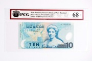 Nowa Zelandia 10 dolarów z 2013 roku grading PCG Superb Gem UNC 68 PP 