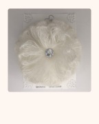 Broszka z moheru handmade z jedwabiem elegancka 2w1 spinka do włosów