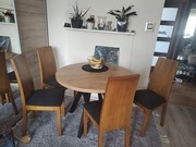 Krzesła drewniane buk, ciemne Santo- komplet 4 sztuki 