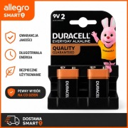 Duracell Bateria 9V 6LR61 MN1604 Alkaliczna 2 szt SMART