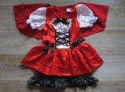 Strój karnawałowy Czerwony Kapturek r 116, 5-6 lat