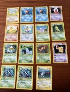 Zestaw 15 kart Pokemon VINTAGE - Base Set, Gym, Jungle, Fossil - UNLIMITED