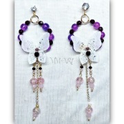 Kolczyki dlugie wiszące kolczyki z motylami kolczyki koła MM-ART 