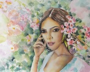 Akwarela 40x30 - "Wiosennie"