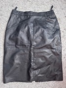 Skórzana klasyczna elegancka spódnica vintage