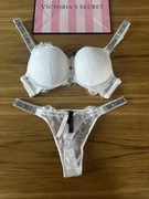 Komplet bielizny Victoria’s Secret B75 stanik + stringi cyrkonie