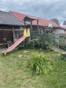 Duży ogrodowy plac zabaw dla dzieci 