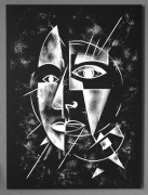 Oryginalny obraz ręcznie grawerowany na blasze...