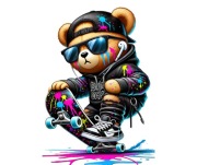 hip hop teddy miś, teddy bear, cool teddy miś, Naprasowanki na ubrania 