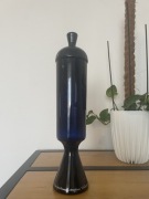 Wazon Horbowy Huta Sudety Barbara szkło PRL z przykrywką pokrywką vintage