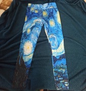 Nowe leginsy gwiaździsta noc van Gogh 