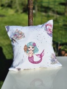 Poszewka na poduszkę 40x40 syrenka zamek bawełna, pościel 
