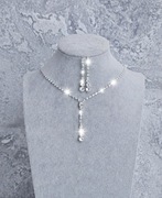  Srebrzysty Komplet "Starlight Symphony" – Blask Gwiazd na Twojej Szyi! 