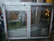 Okno Drutex 2x złoty dąb