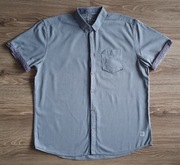 TOM TAILOR SZARA MĘSKA KOSZULA Z KRÓTKIM RĘKAWEM REGULARNY KRÓJ XXL