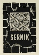 Plakat artystyczny autorski linoryt SERNIK 50 x 70