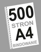 książka ksero A4 mono do 500 stron + bindowanie