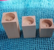 Drewniane  świeczniki do ozdobiania decoupage