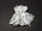 Sukienka falbanka koronka ubranko ozdoba na świecę gromnicę